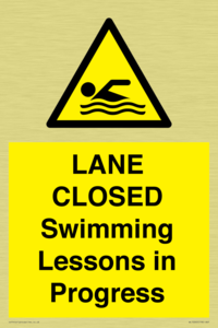 LANE CLOSED Swimming Lessons in Progress